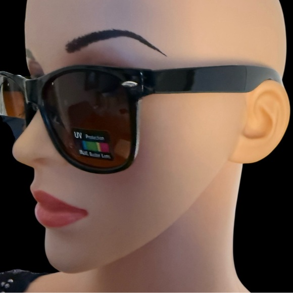 Kiss Retro Horn Rim Blue Bros Sunglasses blue block Amber black KS 1130 UNISEX - Picture 1 of 4